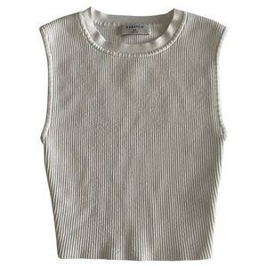 Babaton Knit Muscle Tank White Size 2XS
